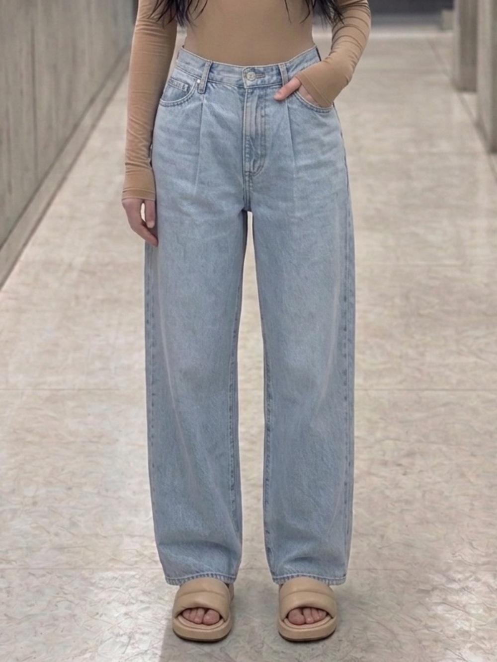 AGOLDE Dax Upside pleated waist 25